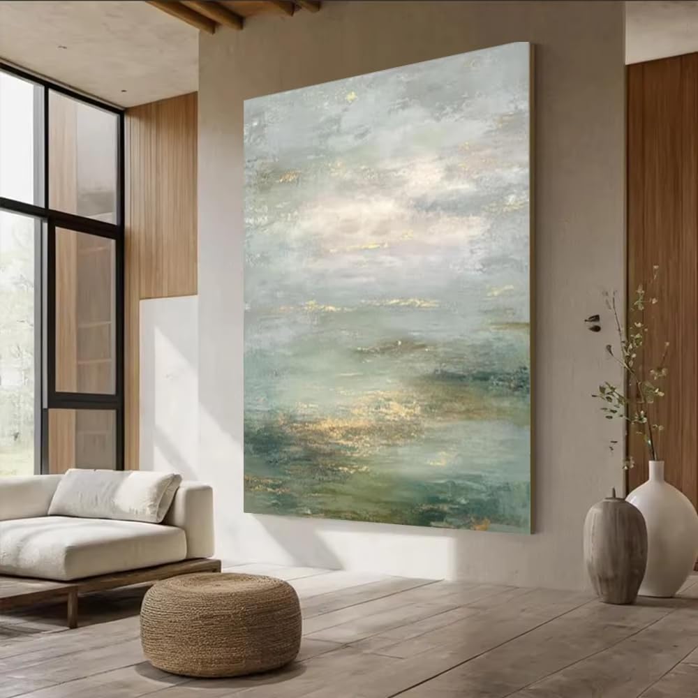 DFZEWKI Abstract on Canvas Lake Scenery Wall Art Picture for Home Living Room Decor Wall Art Prints Ideal(40x60cm(16x24in)/No frame)