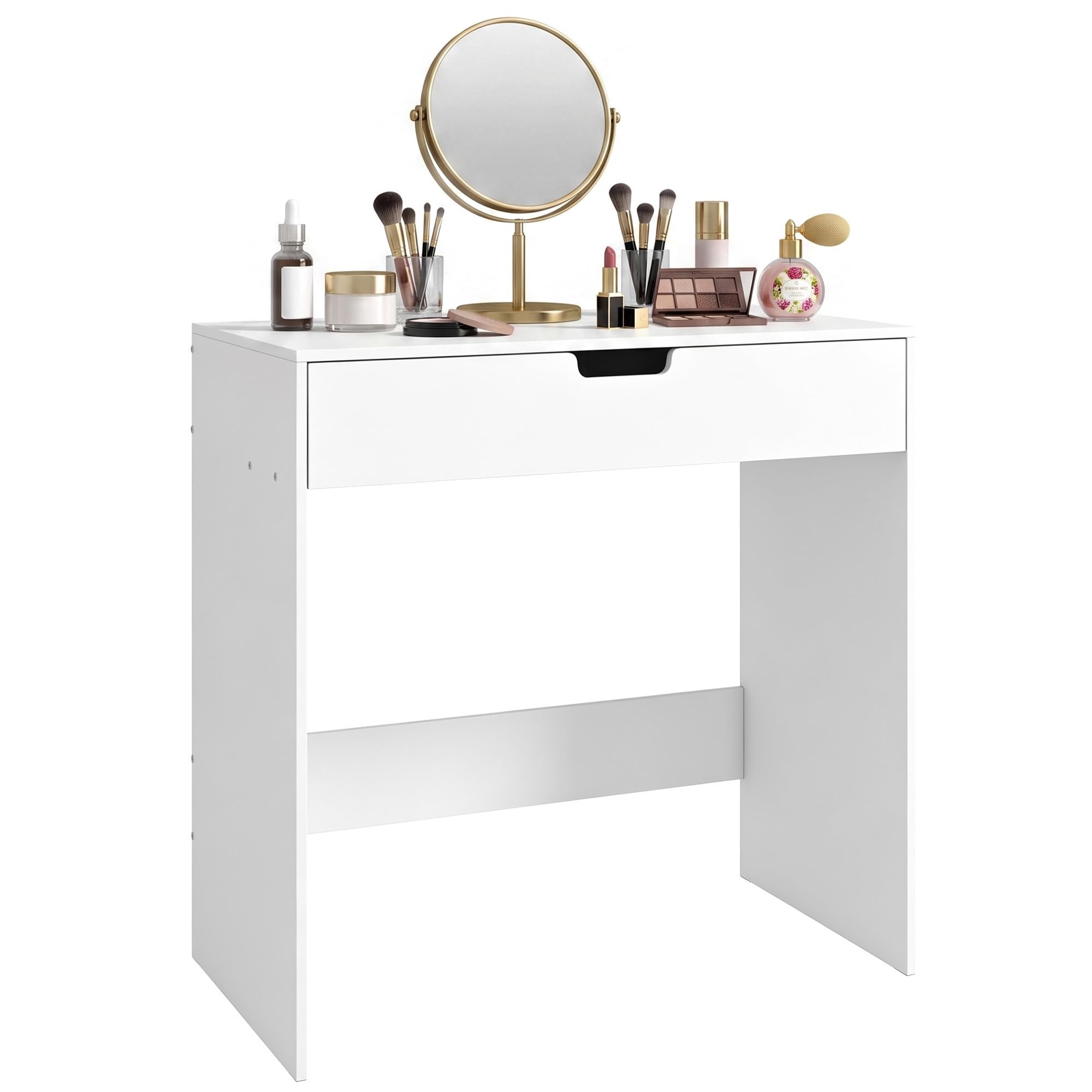 HOMCOM Coiffeuse avec Tiroir Moderne pour Chambre 75 x 40 x 75 cm Blanc
