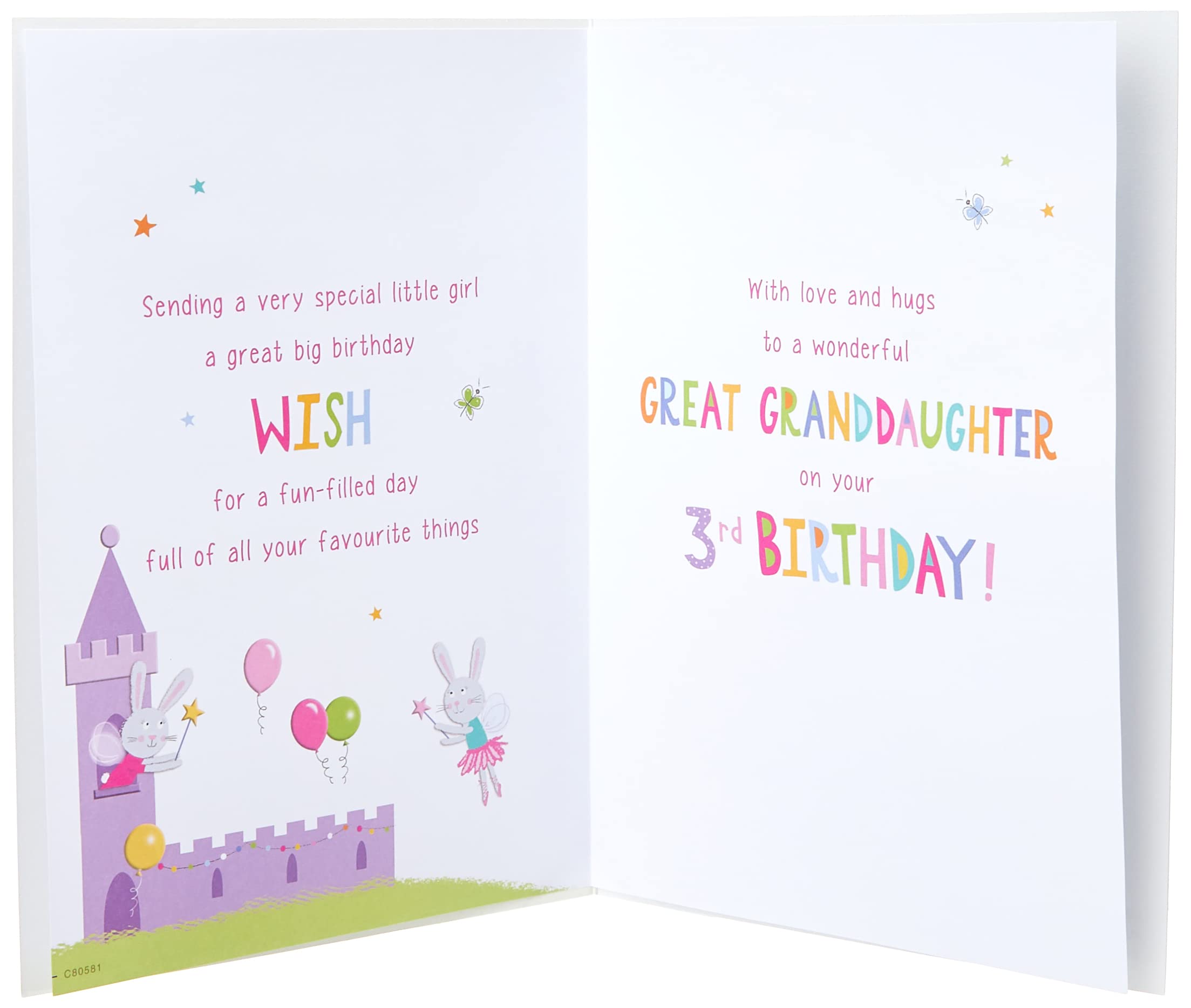 Geburtstagskarte Für Enkelin Zum 3. Geburtstag - 22,9 X 15,2 Cm Von Regal Publishing