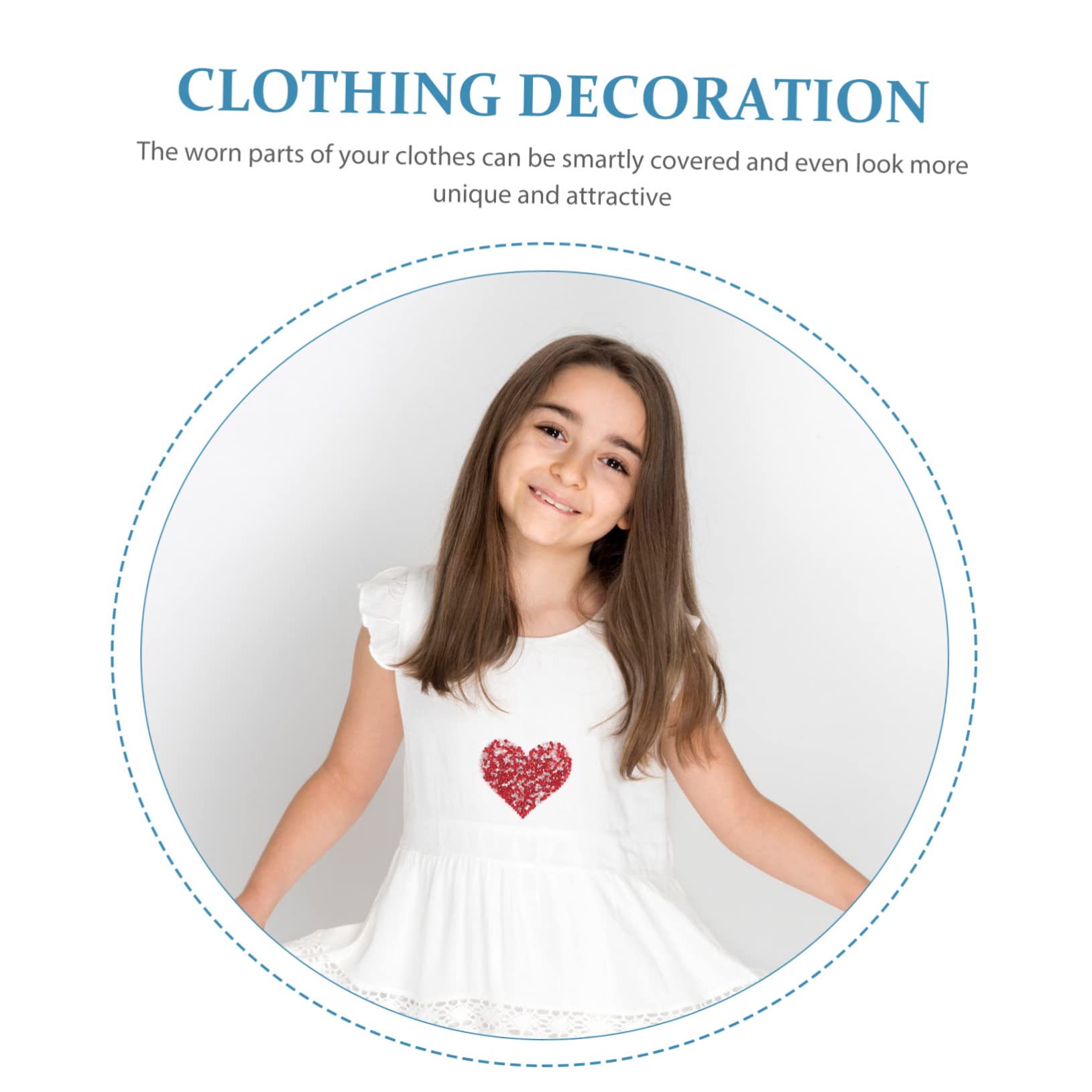 EXCEART 36pezzi Toppe Termoadesive Cuore Strass Per Decorazione Abbigliamento Borse e Cappelli Patch Fai Da Te Per Riparazioni e Decorazioni Creative