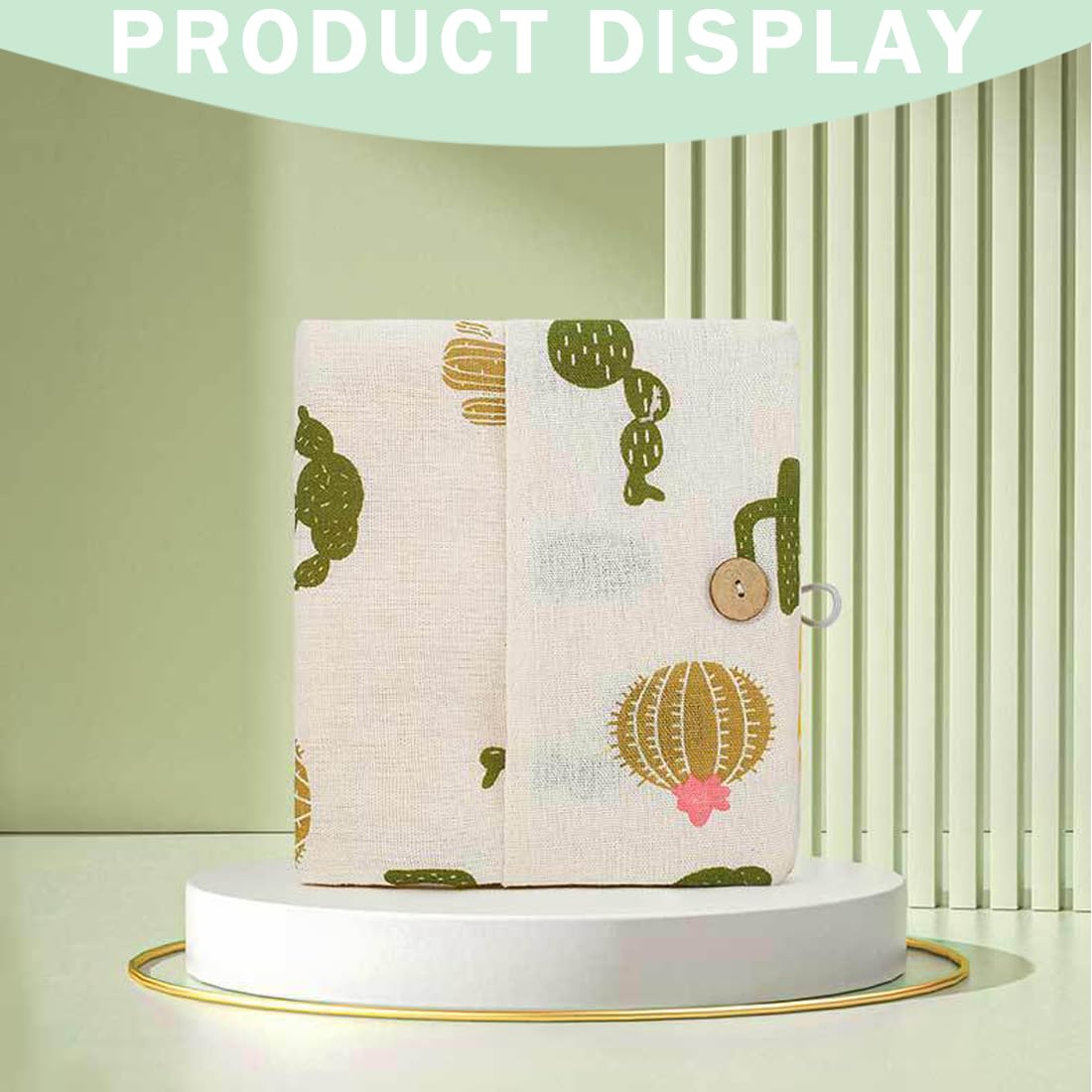 Sac à Couches de Bébé Suspendu Organisateur Pliable Portable 2 en 1 Cactus 18×21cm