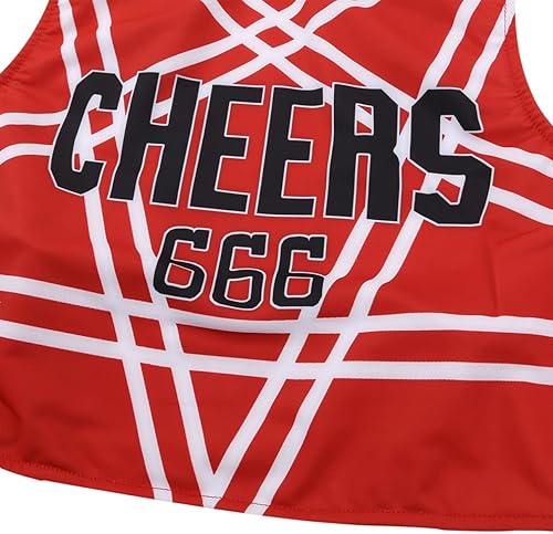 Miniatura 7 de Sywiyi Conjunto de camisetas cortas sin mangas con falda plisada, uniforme de equipo de animadoras para mujer