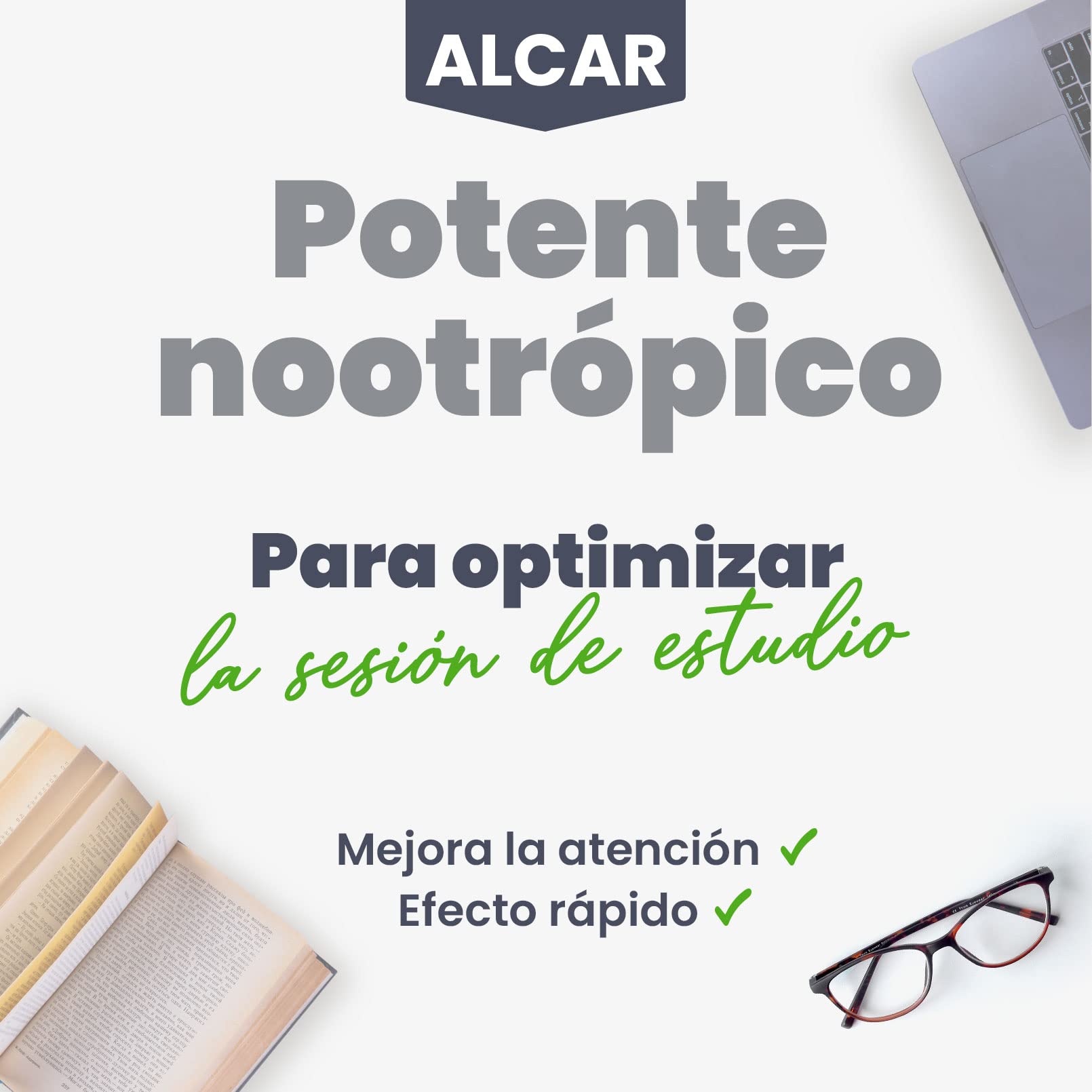 HSN ALCAR en Polvo | Sin Sabor 500g | 100% Pura Acetil L-Carnitina Sin Añadidos ni Excipientes | No Incluye Dosificador | No-GMO, Vegano, Sin Gluten