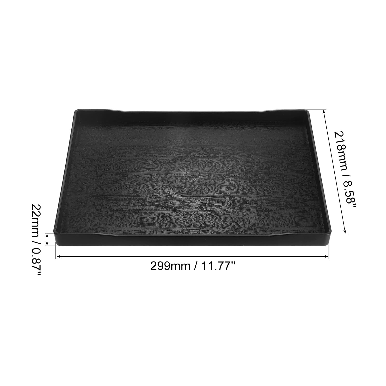 Uxcell Petit Plateau De Service Noir 28,7 X 39,6 Cm - Plateau De
