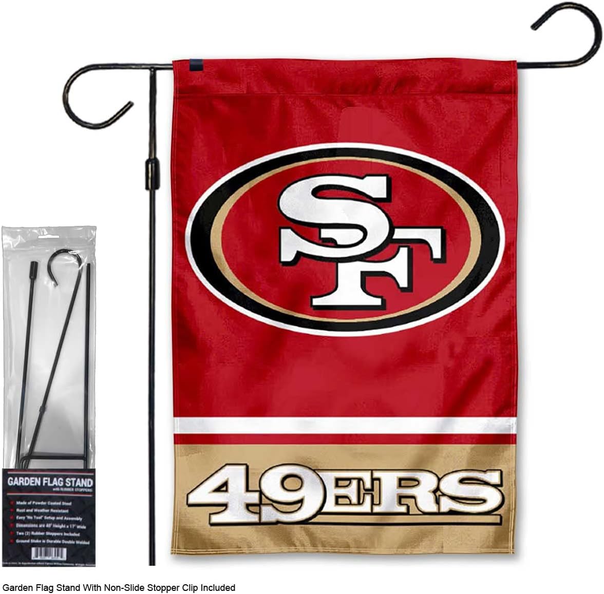 49ers Garden Flag and Stand Pole Holder Mount