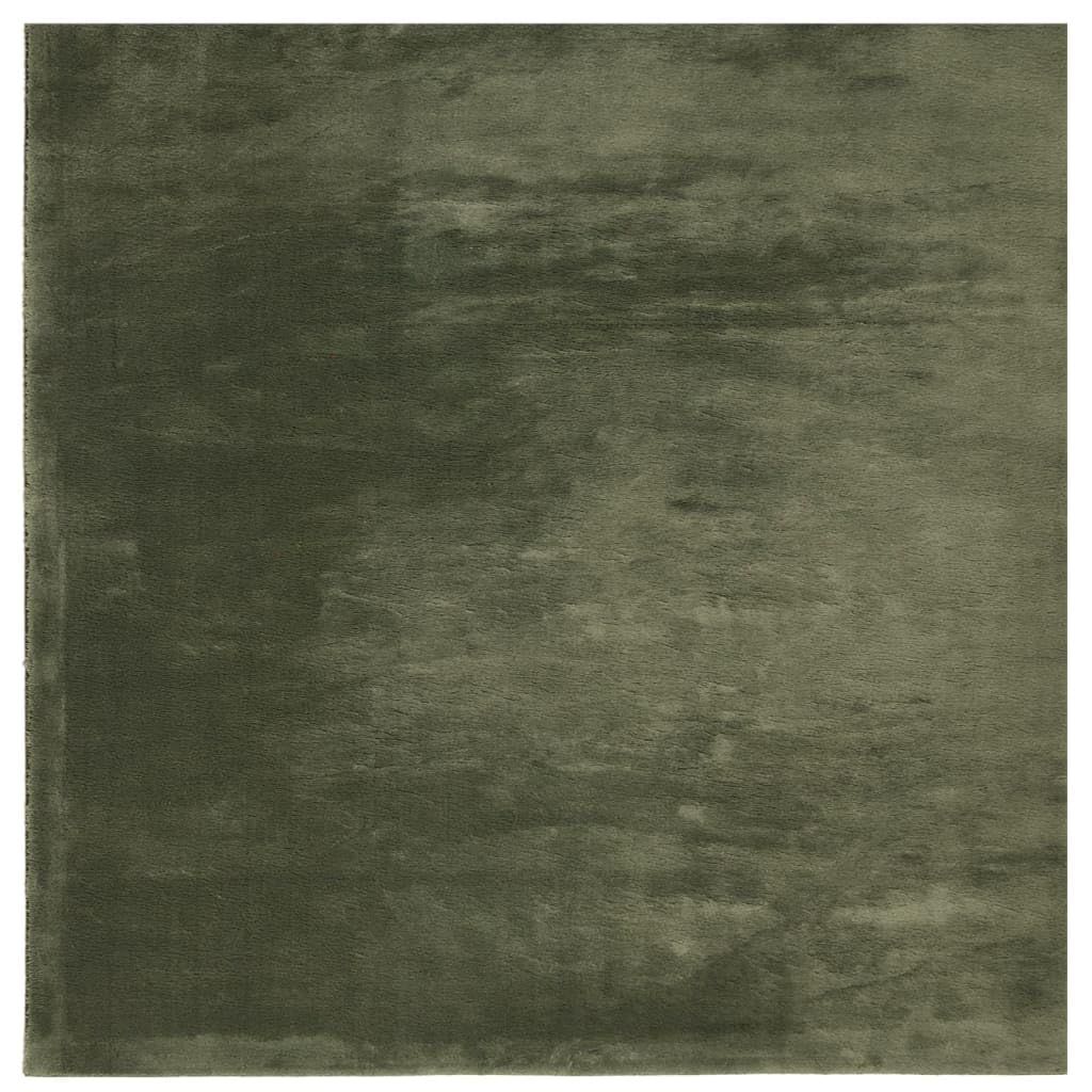 HUARTE - Tappeto a pelo corto, morbido e lavabile, verde bosco, 120 x 120 cm, certificato Oeko-TEX, antiscivolo, per soggiorno, camera da letto e riscaldamento a pavimento, peluche