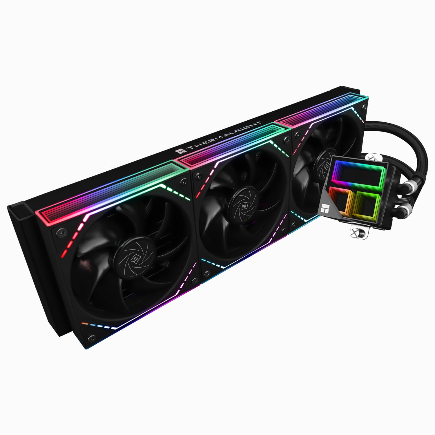 Thermalrlght Frozen Infinity 360 Black CPU Aio Cooler,TL-M12*3 PWM Fans,Computer CPU Water Cooler,ARGB Infinity Mirror,360 CPU Liquid Cooling:LGA1851/