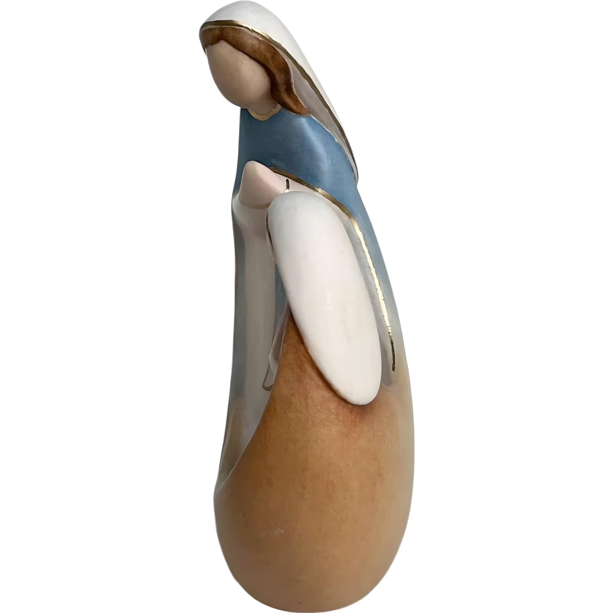 Dolfi Madonna z drewnianymi bernadettami, 7 cm, naturalne drewno w Val Gardena | Figurka szopki