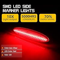 Vista 3 de Kit de lente transparente negro claro LED rojo completo compatible con Chevrolet Corvette C5 1997-2004 Reemplazar OEM parachoques trasero lateral