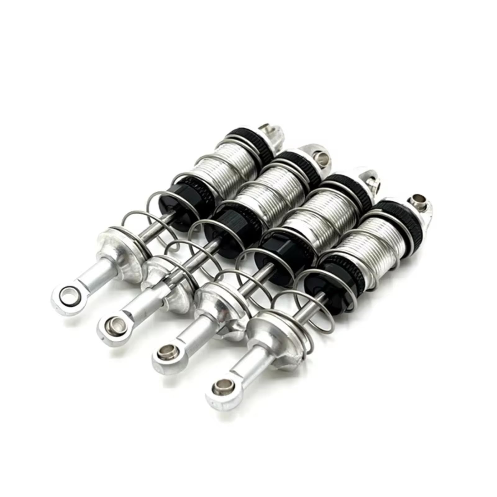 Genérico Piezas Coche RC para SCY 16101 16102 16103 1/16 4 Amortiguadores Metálicos Aceite Reparaciones Mejoras Coches RC Accesorios Repuesto(Silver)