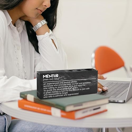 Miniatura 5 de WBDESK22 - Regalo para mentor, divertido soporte para bolígrafo para empresas, oficina, decoración de escritorio divertida para mentor, regalo de