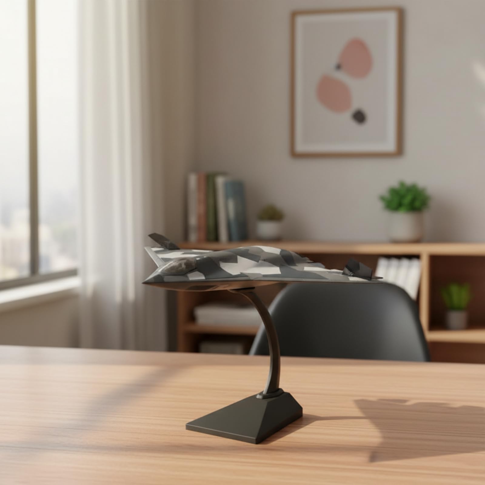 TISHITA Aereo J-36 1 72 Modello Aereo Caccia Miniatura con Supporto Integrato E Base Rettangolare in Lega E Plastica Pannelli Incisi Accurati Adatta per