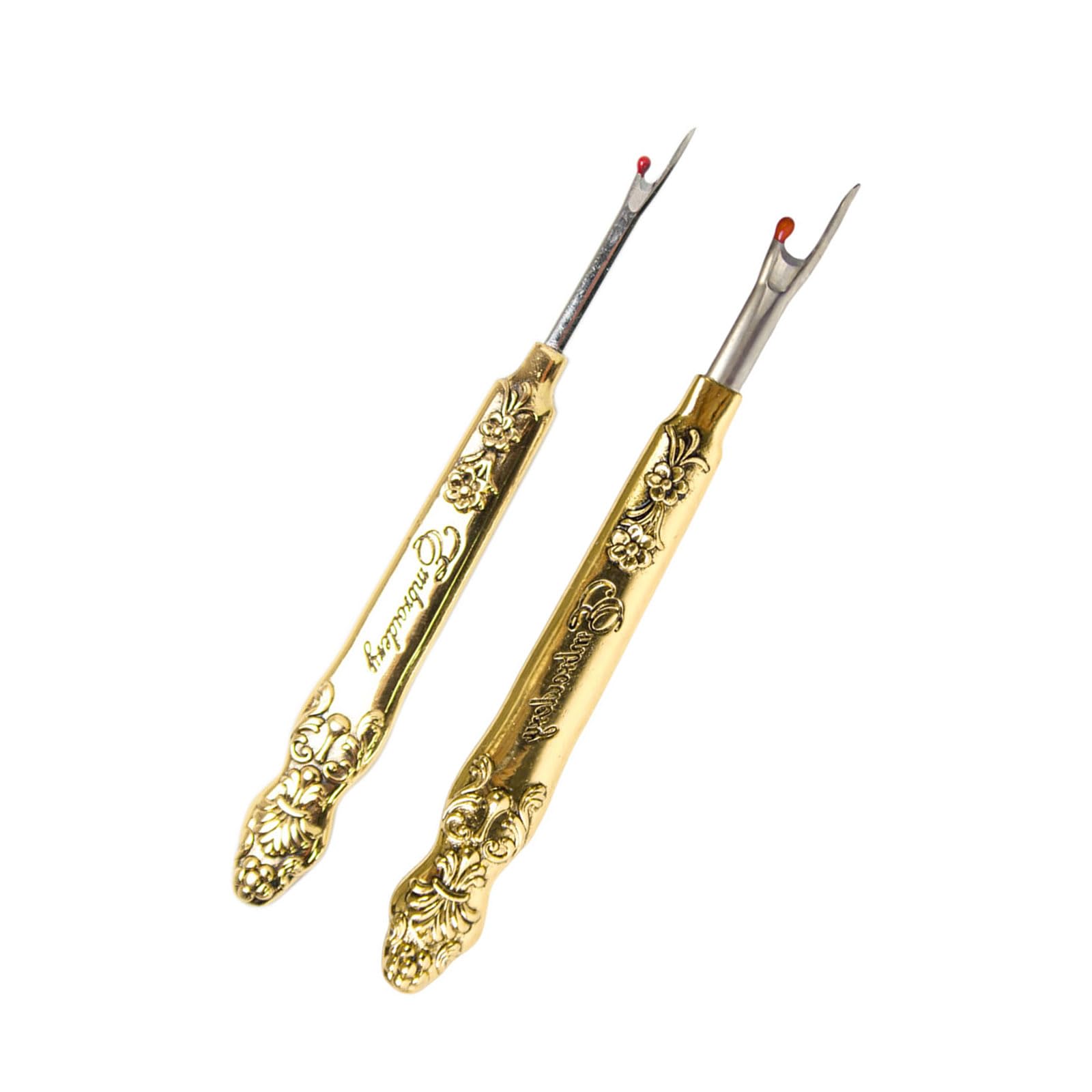 Tsophreniq Of 2 Vintage Metal Seam Unpicker Stitching Unpicker Sewing Thread Seam Sewing Remover for Fabric Cutter