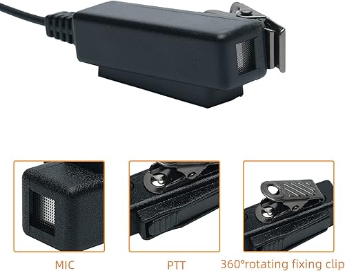 Miniatura 3 de Sarcia Auricular para Motorola XPR 3550e, kit de vigilancia de tubo acústico de 2 cables encubiertos con un par de auriculares medianos para