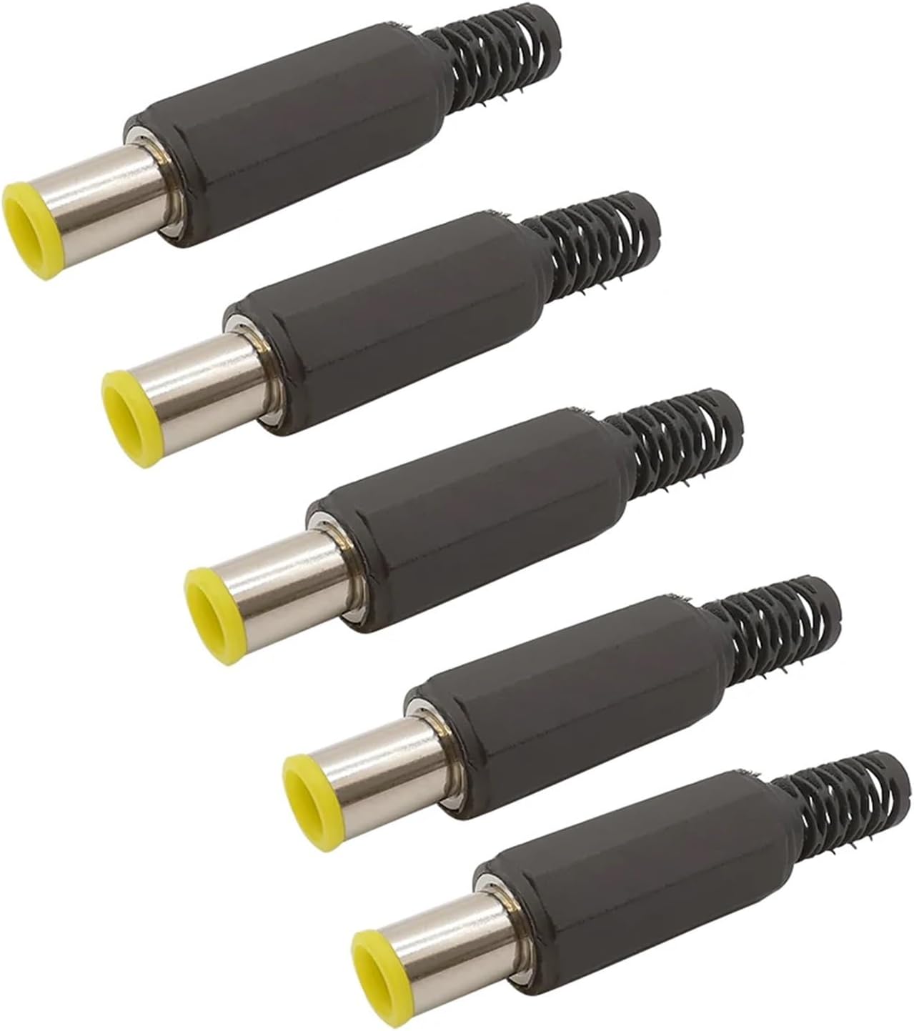 10Pcs 6.5mm x 4.4mm with 1.3mm Pin DC Power Connector Adapter Yellow Head 6.5 * 4.4MM Welding Audio