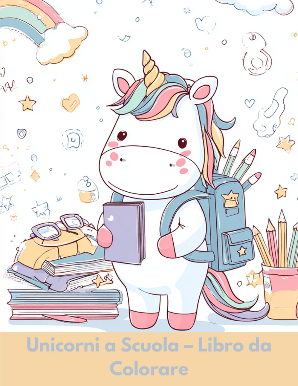 Unicorni a Scuola: Libro da Colorare con Disegni Dettagliati e Divertenti per Bambini che Amano Unicorni, Fantasia e Avventure Scolastiche