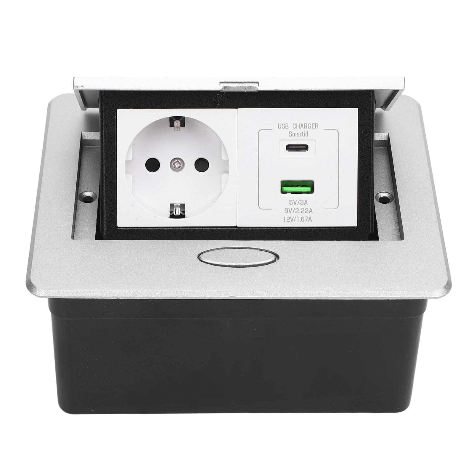 CHICIRIS Recessed Power Strip with USB A and C Ports Compact and Stylish
