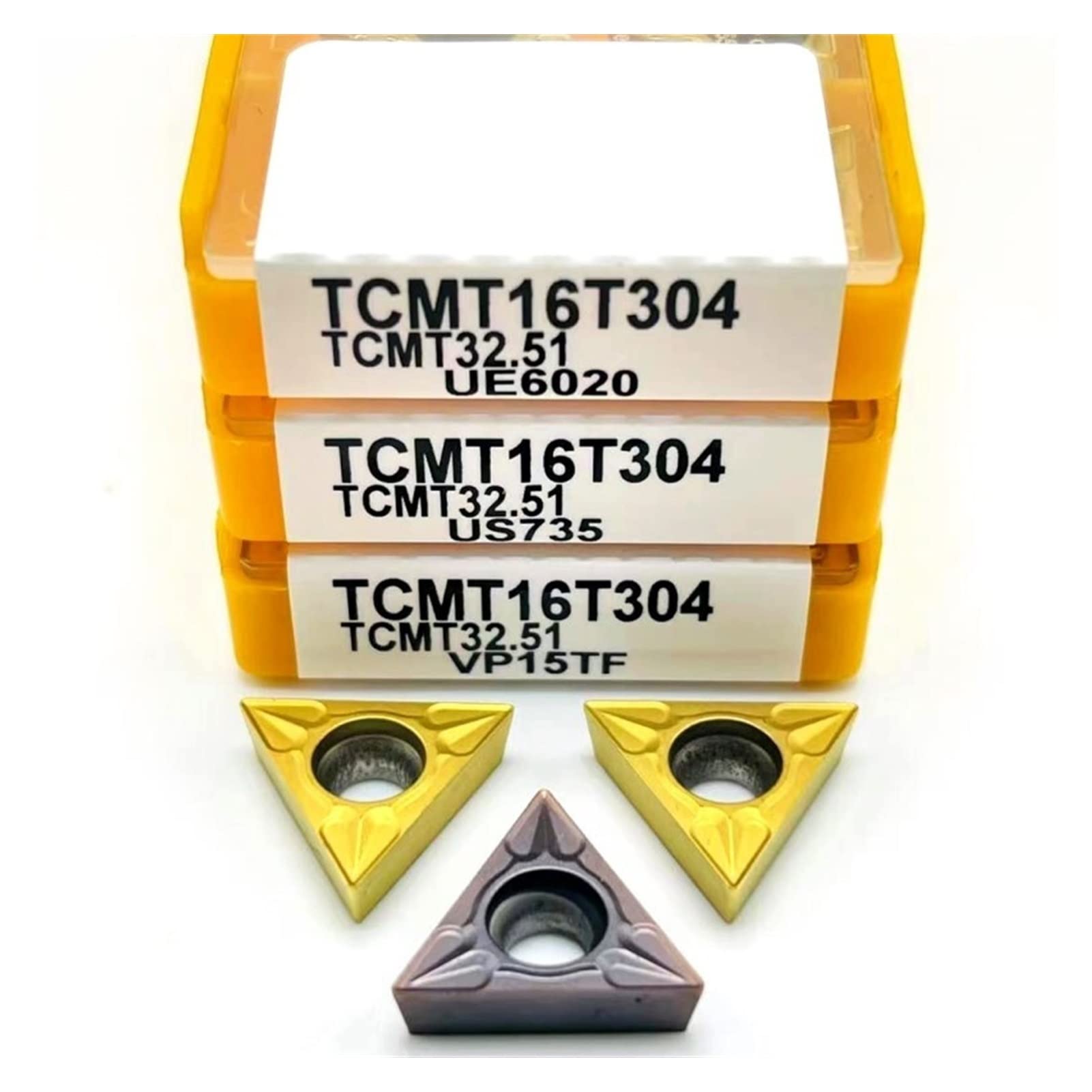 Herramienta de torneado de metal, cuchilla de carburo. Cnc Las herramientas de torneado se pueden indexar TCMT 16T304 / 08 Herramienta for cortar DOLUNTO(TCMT16T308 US735)