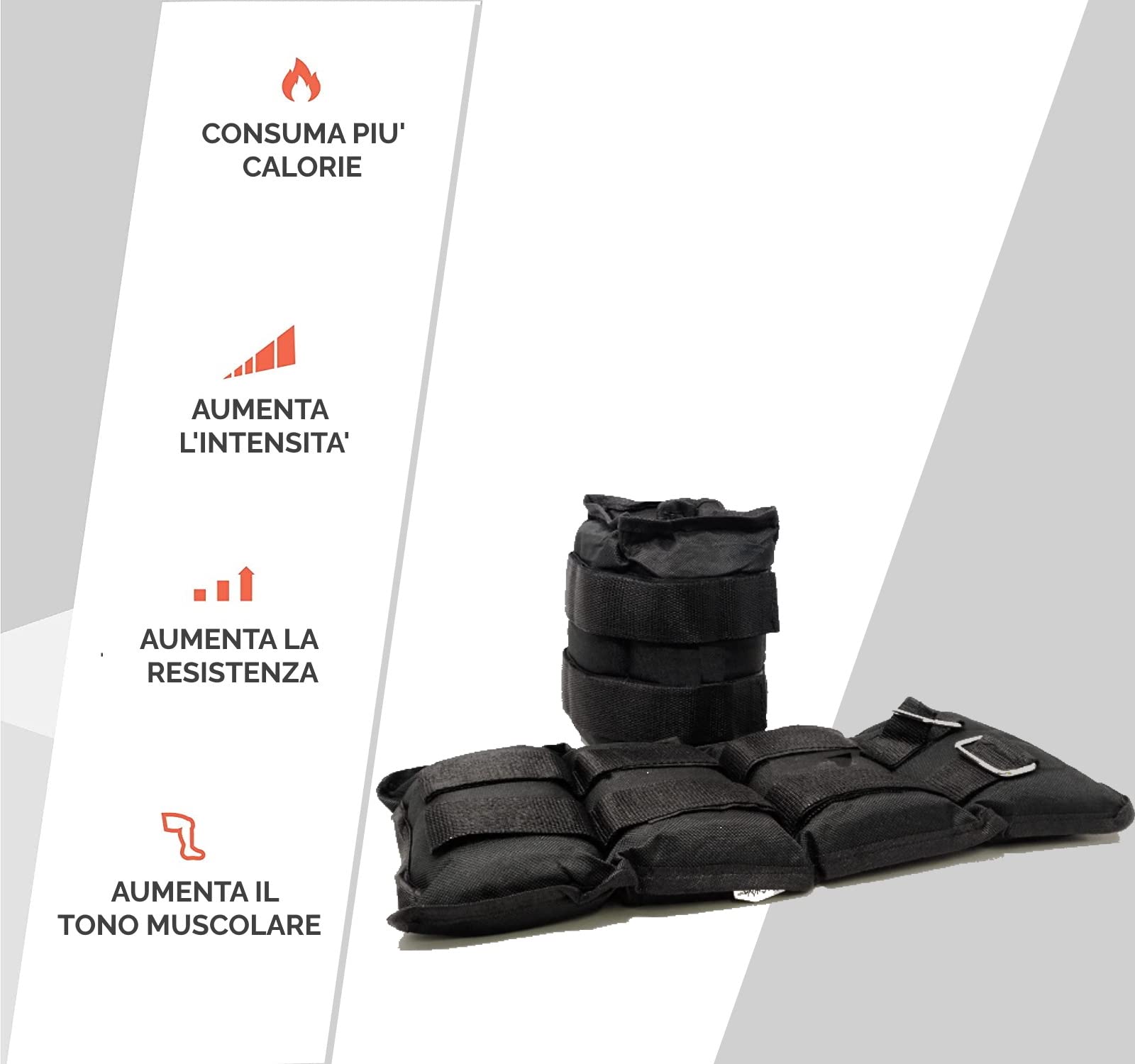 FFitness Obciążniki na nadgarstki i kostki (2 x 3 kg) z regulowanym paskiem | Obciążniki do wzmocnienia mięśni i sztuk walki
