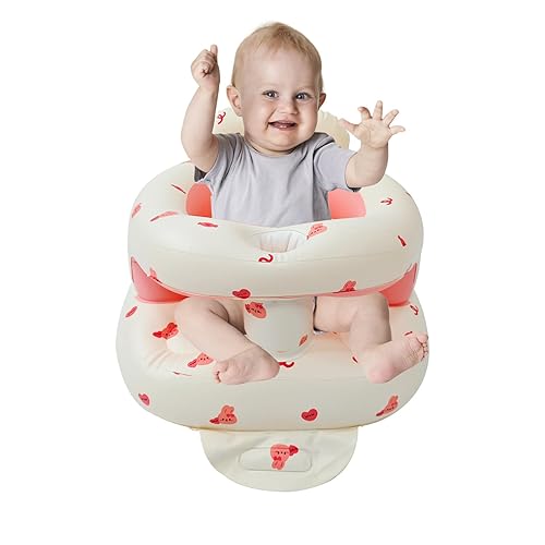 Miniatura 2 de Asiento inflable portátil para bebé con valla de seguridad  Silla de asiento para bebés y niños pequeños  Asiento seguro para bebé para práctica de