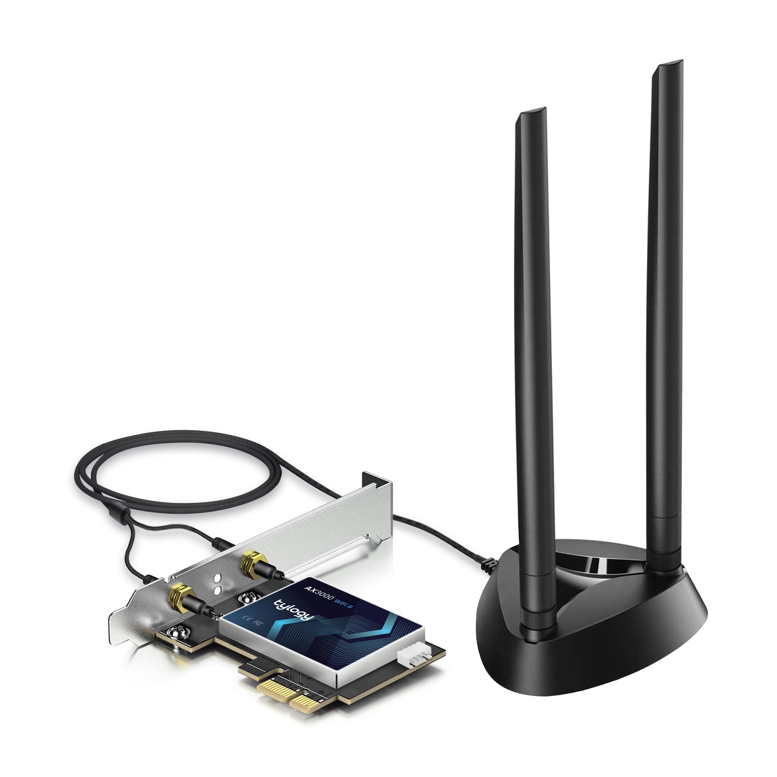 TP-Link TL-WN781ND – Carte WiFi PCIe N 150 Mbps, Compatible Windows 11/10/8.1/8/7/Vista/XP, Idéal Bureau & PC Fixe