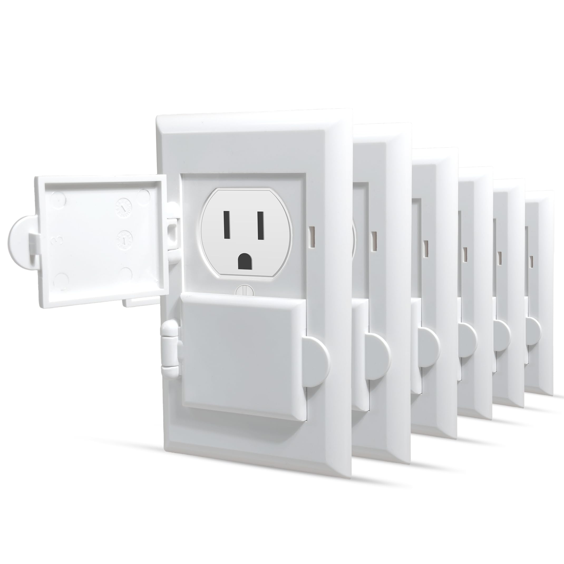 Outlet Covers Baby Proofing - 6 Pack Baby Proof Safety Electric Plug Covers - for Duplex Outlets - Easy Install