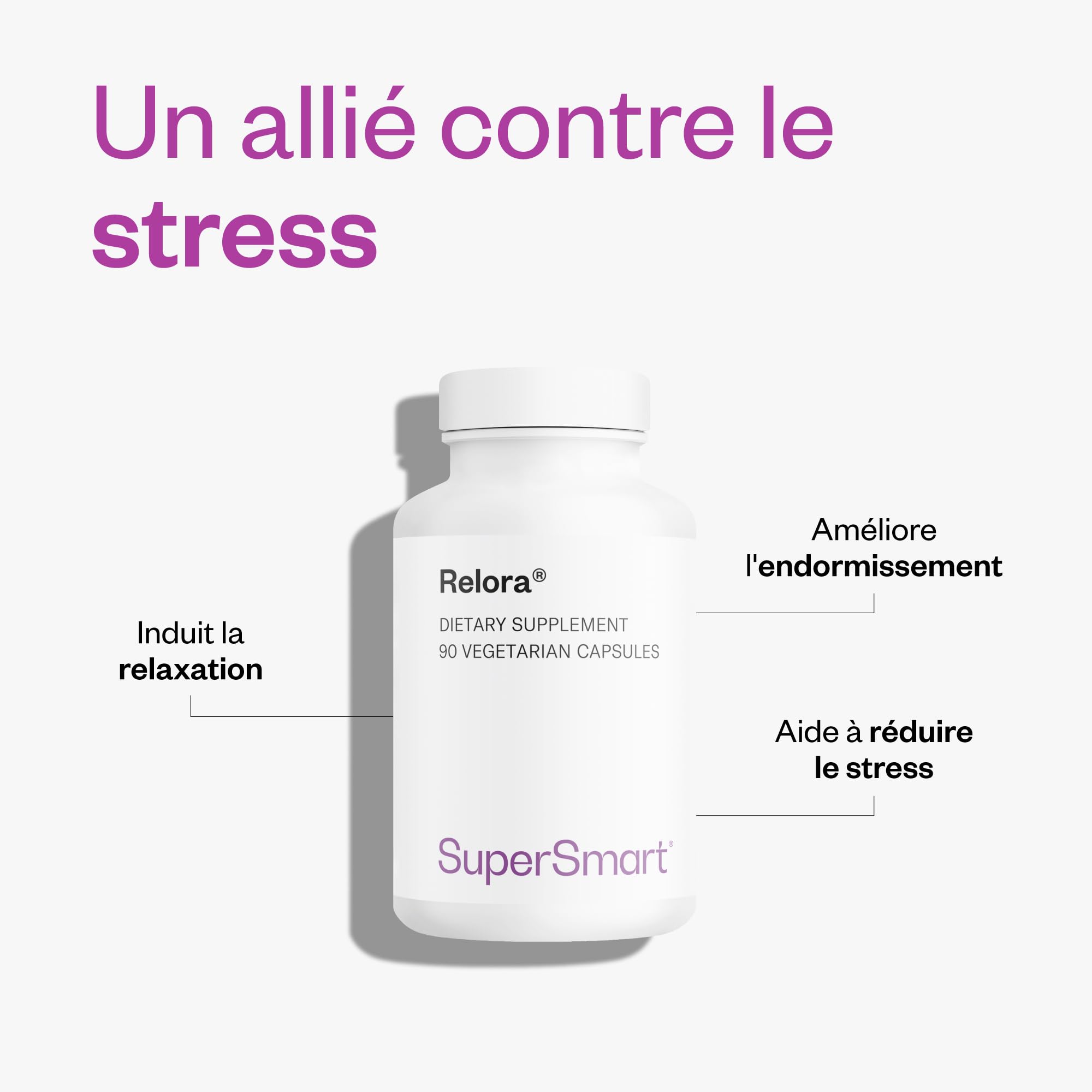 Relora - Contribue à Diminuer les Troubles de l’Humeur - Vegan -SuperSmart