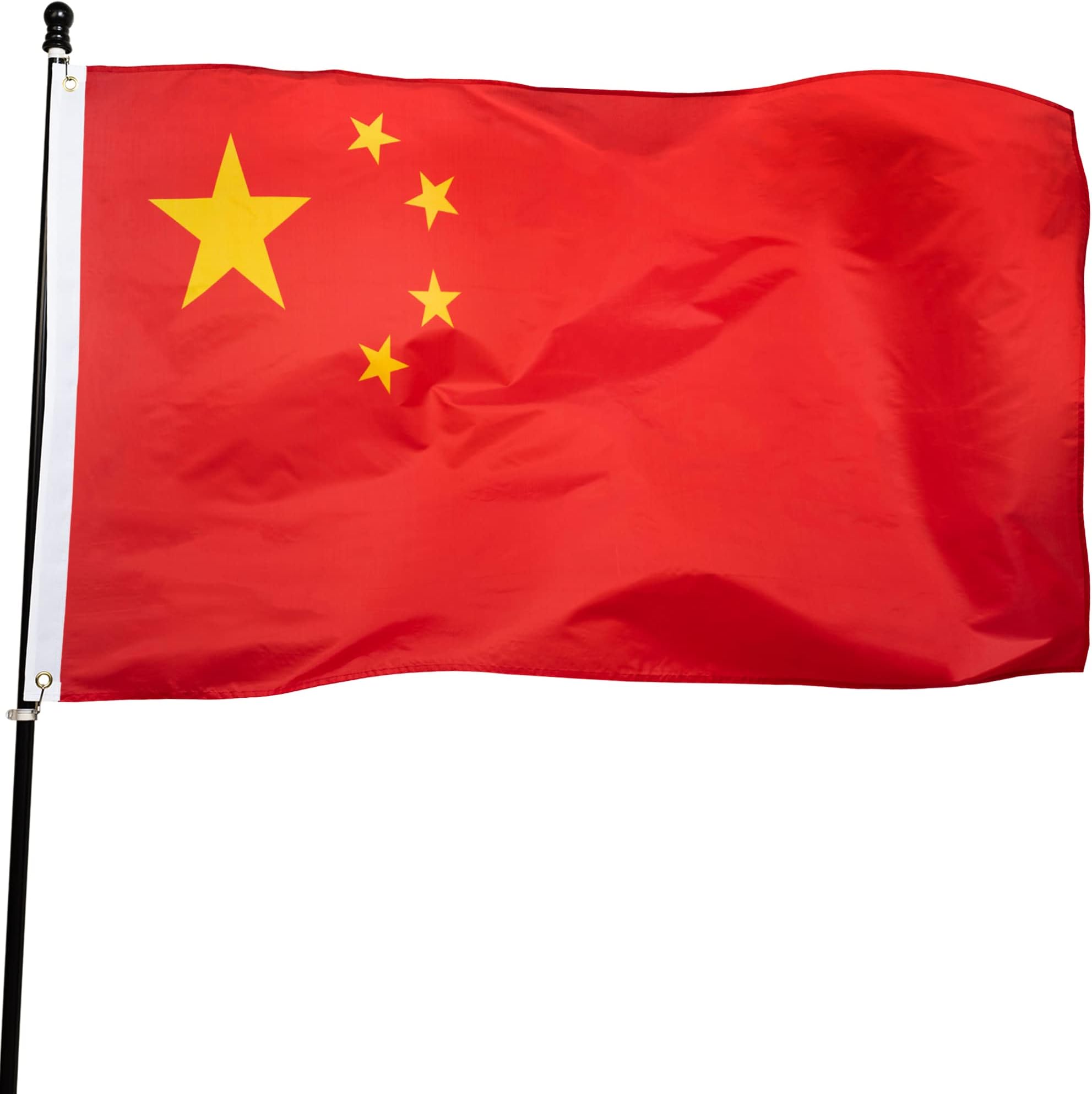DANF China Flag 3x5 Ft Thick Polyester, Fade Resistant, Brass Grommets, Canvas Header, Double Sided Chinese National Flags 3x5 Feet