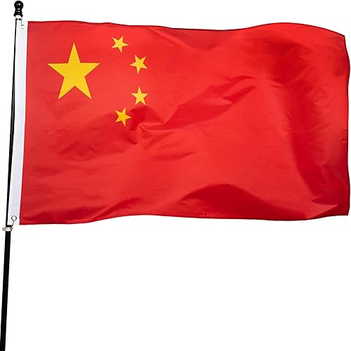 Bandera de China de DANF de 3 x 5 pies banderas nacionales chinas de poliéster con ojales de latón de 3 x 5 pies bandera