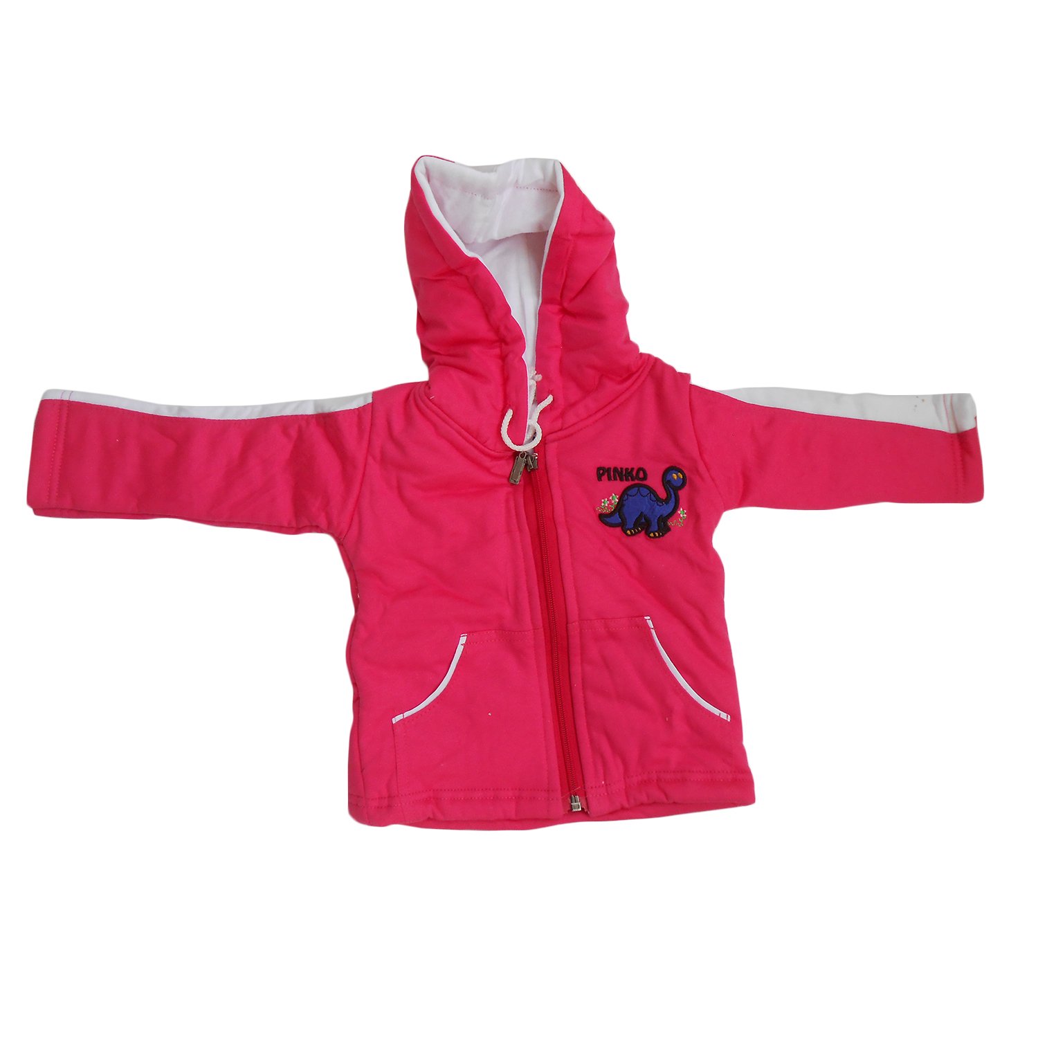 NammaBaby Winter WEAR Full Sleeves Hooded Jacket (3-4 Years, Pink)