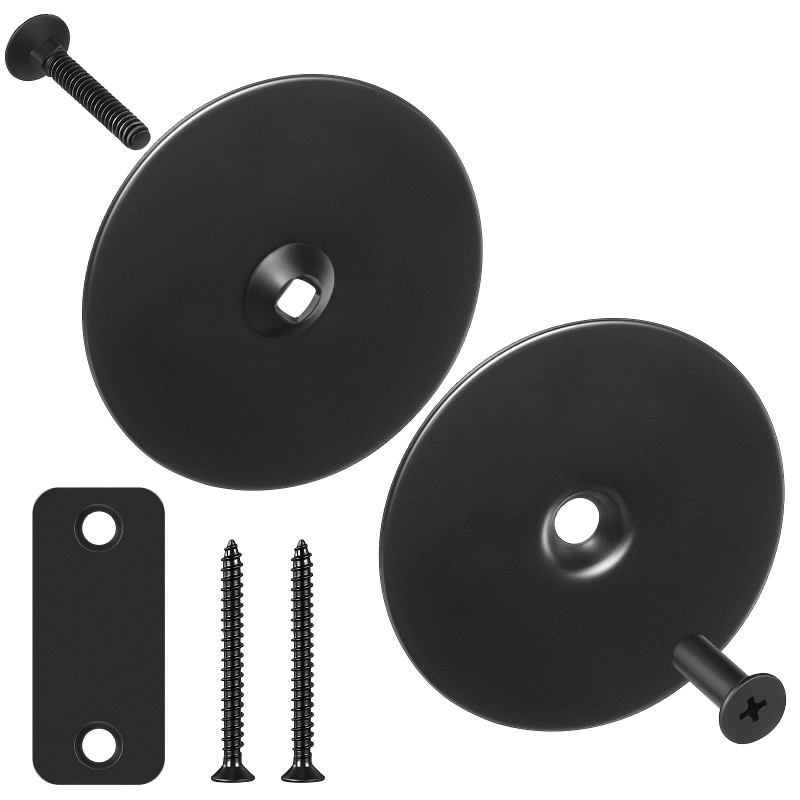 Placas de llenado de puerta LEIFIDE en acero inoxidable con diámetros de 1 y 2 pulgadas, 2 piezas