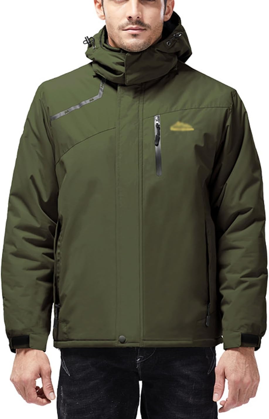 ZGZZ7 Men's Winter Thermal Fleece Lined Snow Jackets Outdoor Active Athletic Skiing Jackets