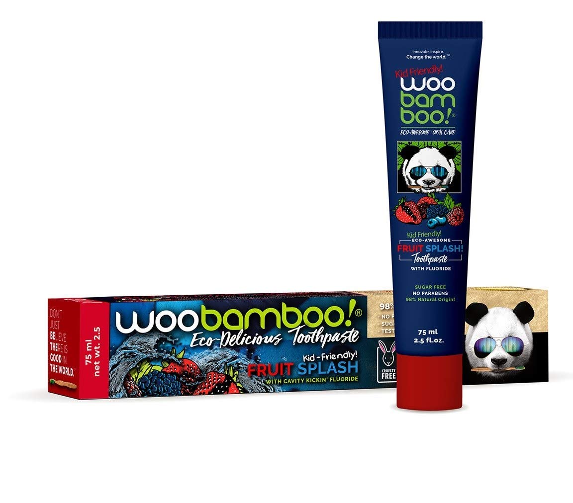 Buy WooBamboo Vegan Toothpaste for Kids, Fruit Splash Flavoured, Eco
