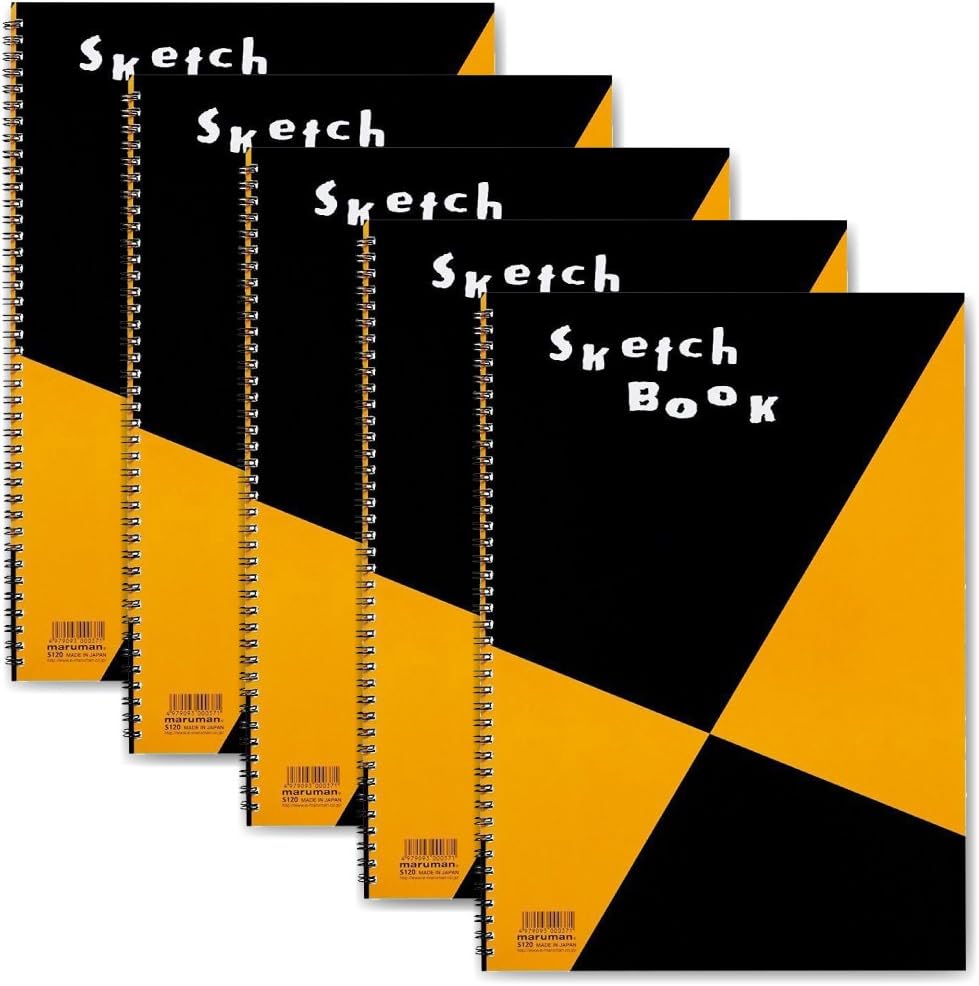 Maruman S120X5 Sketchbook B4 Design Series, Drawing Paper, Normal Type, 24 Sheets, Set of 5