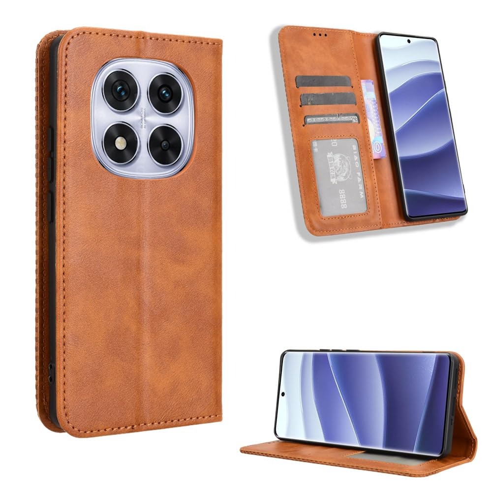 HAOYE Cover per Xiaomi Poco F5 Cover, Flip Caso in PU