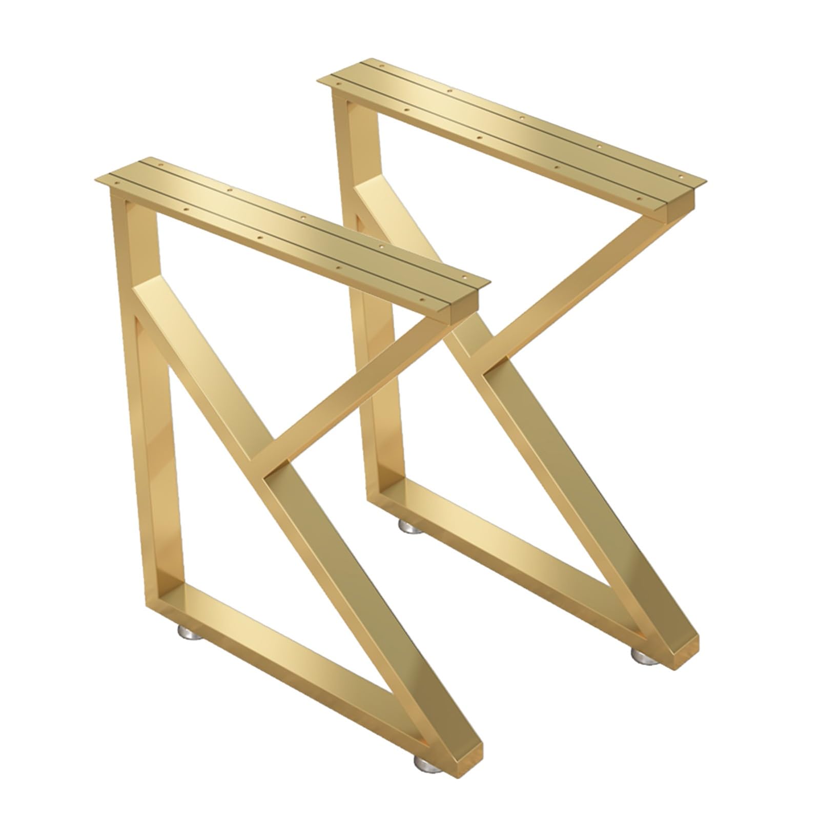 KFGISD, Heavy Duty Metal Bench Legs, Replacement Multiple Uses, for DIY Furniture End Tables Side Tables ，Metal Furniture Legs(Gold,45 * 60cm/17.7 * 23.6in)