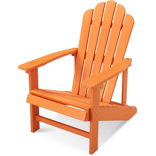 Adirondack Chairs Weather Resistant, Patio Firepit Chair, Sturdy Outside Chairs, Lawn Chairs, Easy Assembly 350lb, for Outdoor Patio Yard