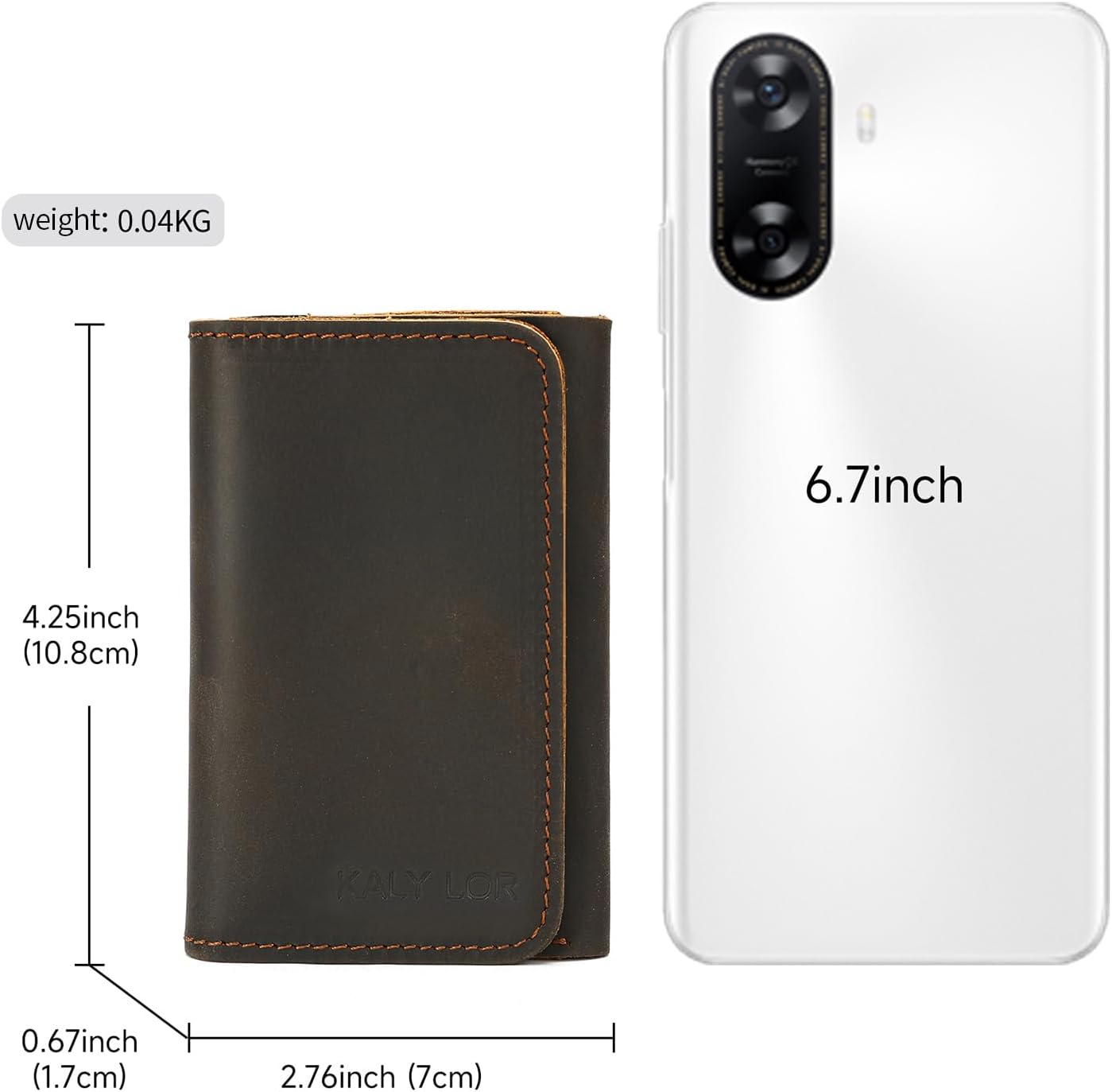 Men's Leather Wallet, RFID Protection, Slim Front Pocket Design, Double-Fold with ID Window (Brown) - Image 5