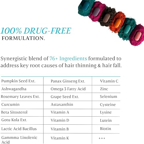 Miniatura 6 de Tabletas de crecimiento del cabello para hombres, biotina, bloqueadores de DHT, vitaminas, promueve el cabello grueso, equilibra las hormonas, 24