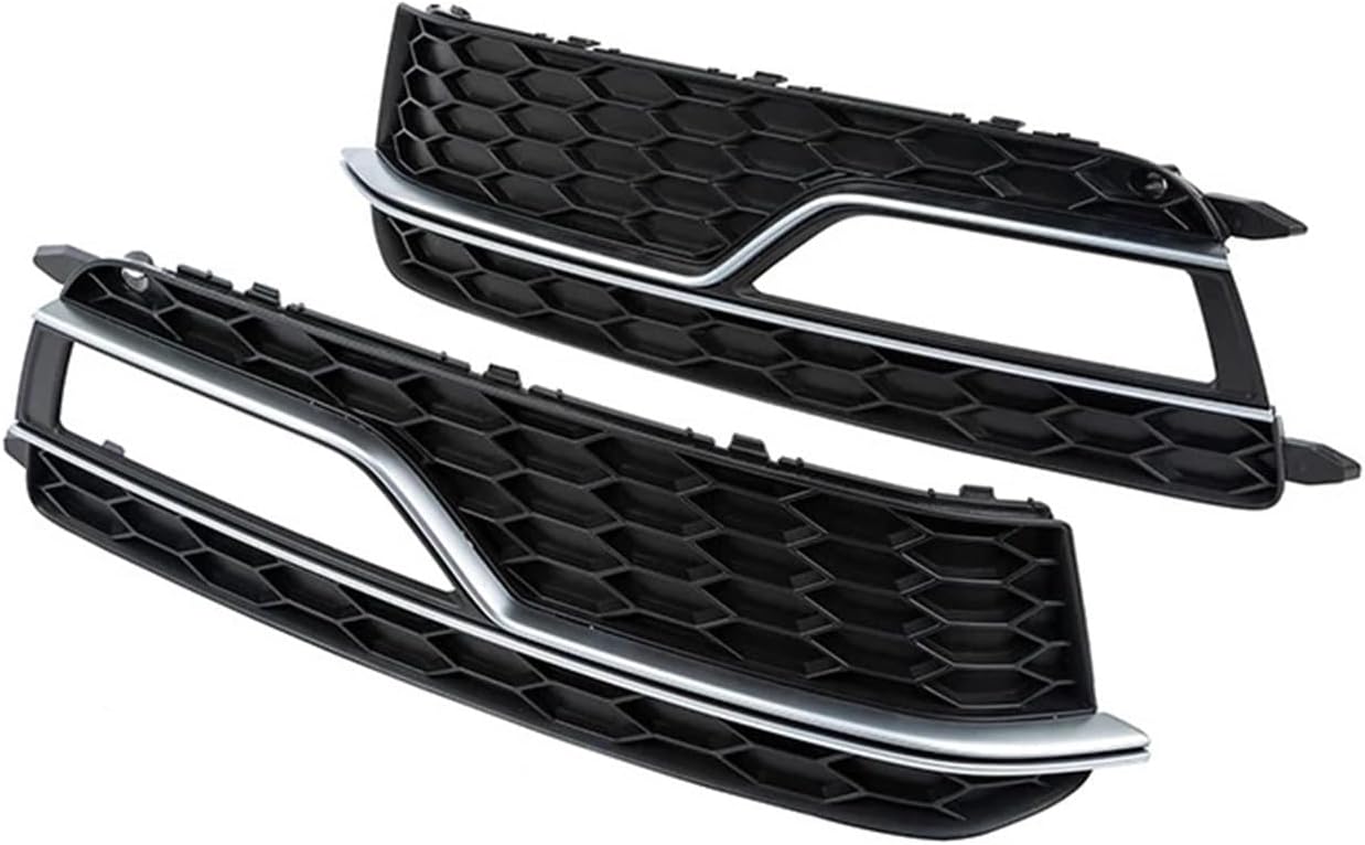 と互換性がある アウディ A5 S ライン/S5 2013 2014 2015 2016 2017 車のフロントバンパーフォグライト と互換性がある  アウディ A5 S ライン S5 2013-2017 1 ペアフォグライトグリルカバー車のフォグランプグリルハニカム ハニカム  車フォグライトグリルアウディ A5 S5 ...