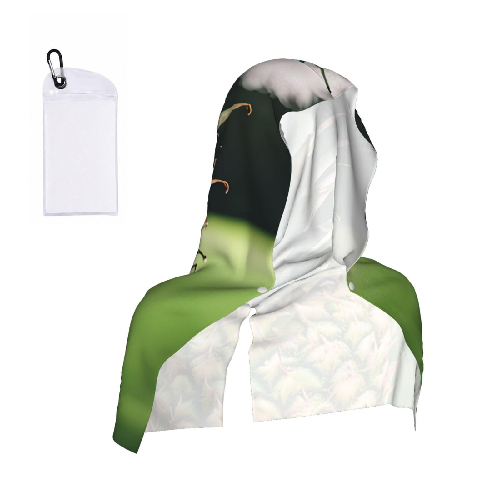DUWAA Be A Pineapple Print Reusable Hoodie Cooling Neck Wrap, Hot Weather Outdoor Sports Workout Head Towel For Stay Chill