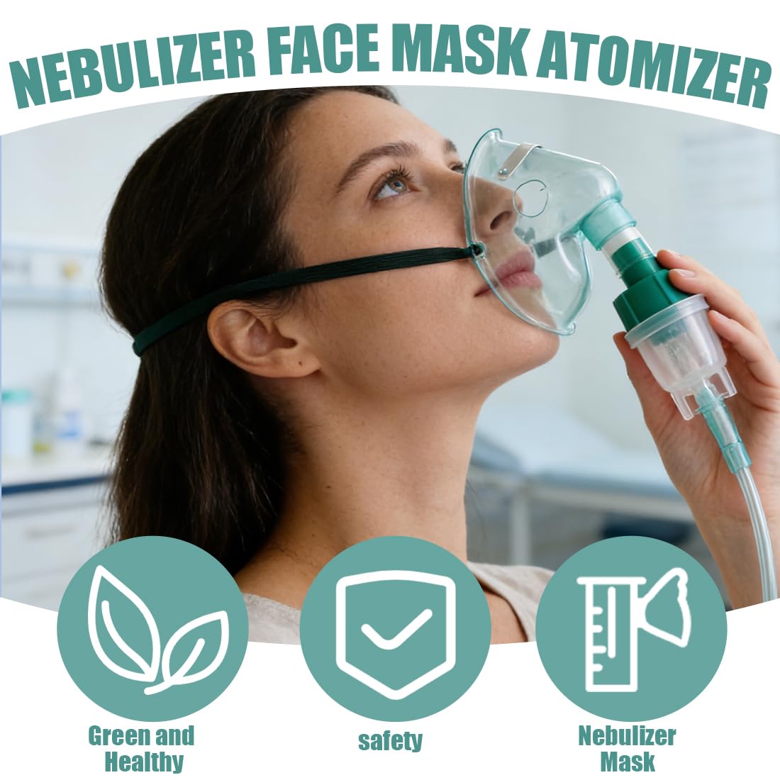 2 Pezzi Kit Aerosol Universale,Include Mascherina,Coppa per Medicinali, Tubo di Collegamento,Usa e Getta Ricambi aerosol, Adatto A Bambini e Adulti