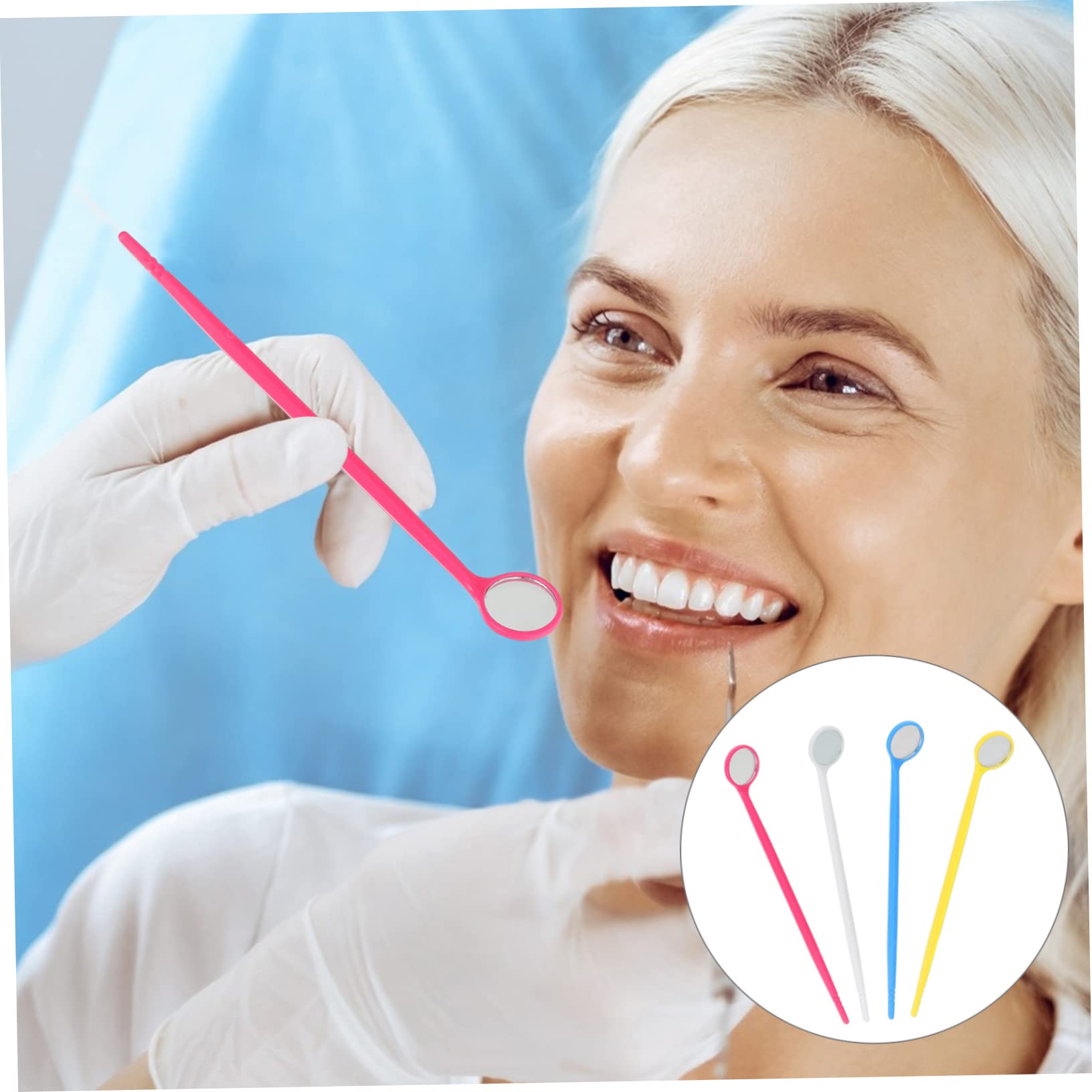 TOPBATHY 3 Set Kit Di Specchietti Per Esame Orale A Forma Di Denti Morbidi Per Adulti Con Riflettore Intraorale Specchietti Orali Specchietto Intraorale Specchietti Monouso In 20 pezzi*3