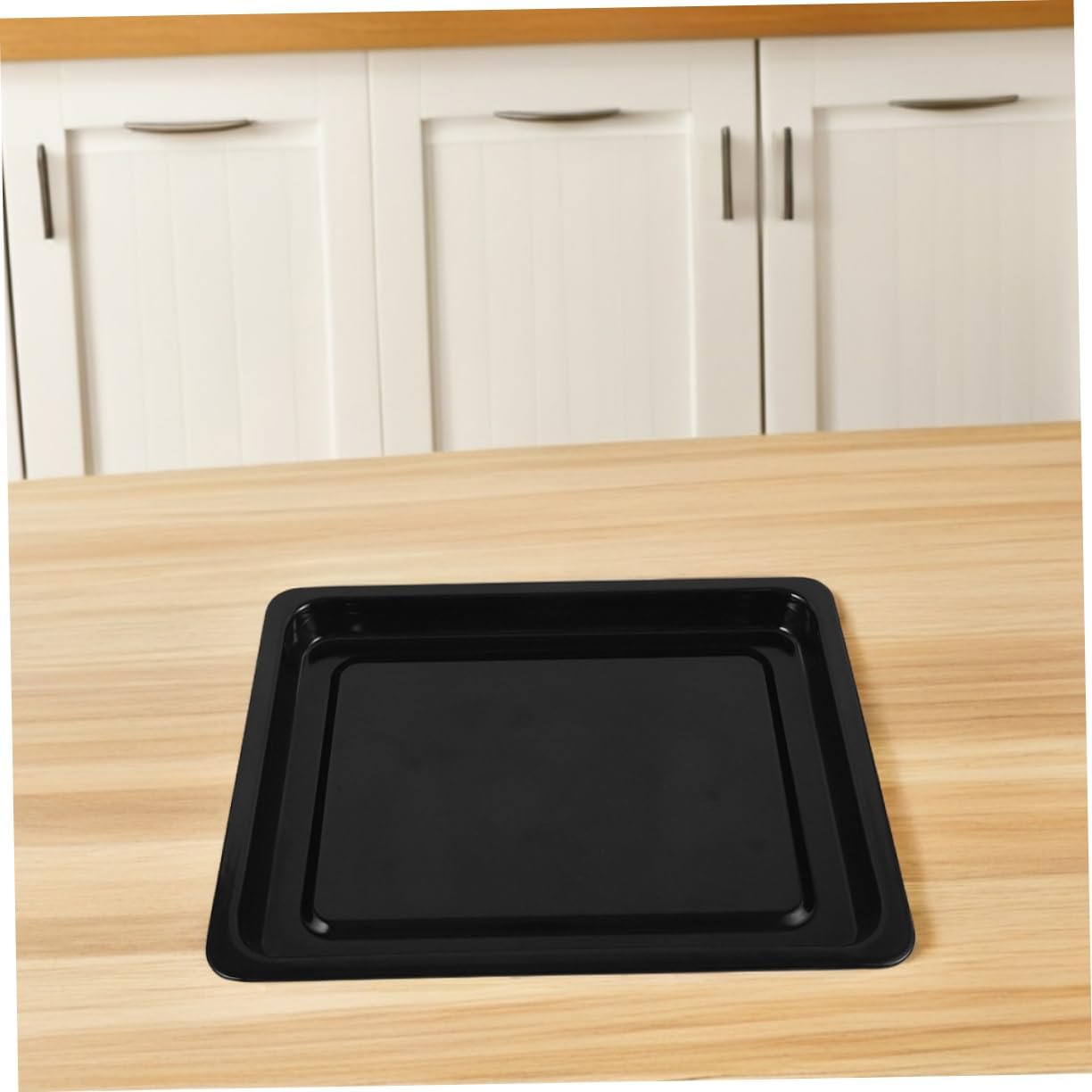 2pcs Black Enamel Baking Cookie Pans for Even Heat Distribution High Heat Resistance for Home and Commercial Use Easy to Clean Roasting Pans