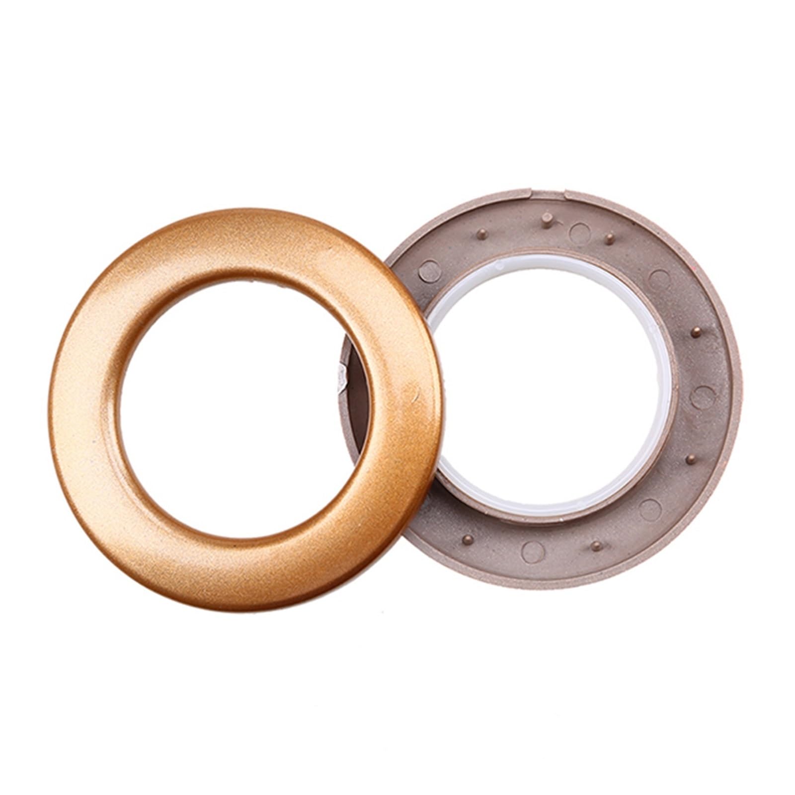 curtain grommets 100PCS Curtain Grommets Inner Diameter Roman Rings Low Noise Eyelet Hole Ring For Window Bathroom Decor(Matte Gold)