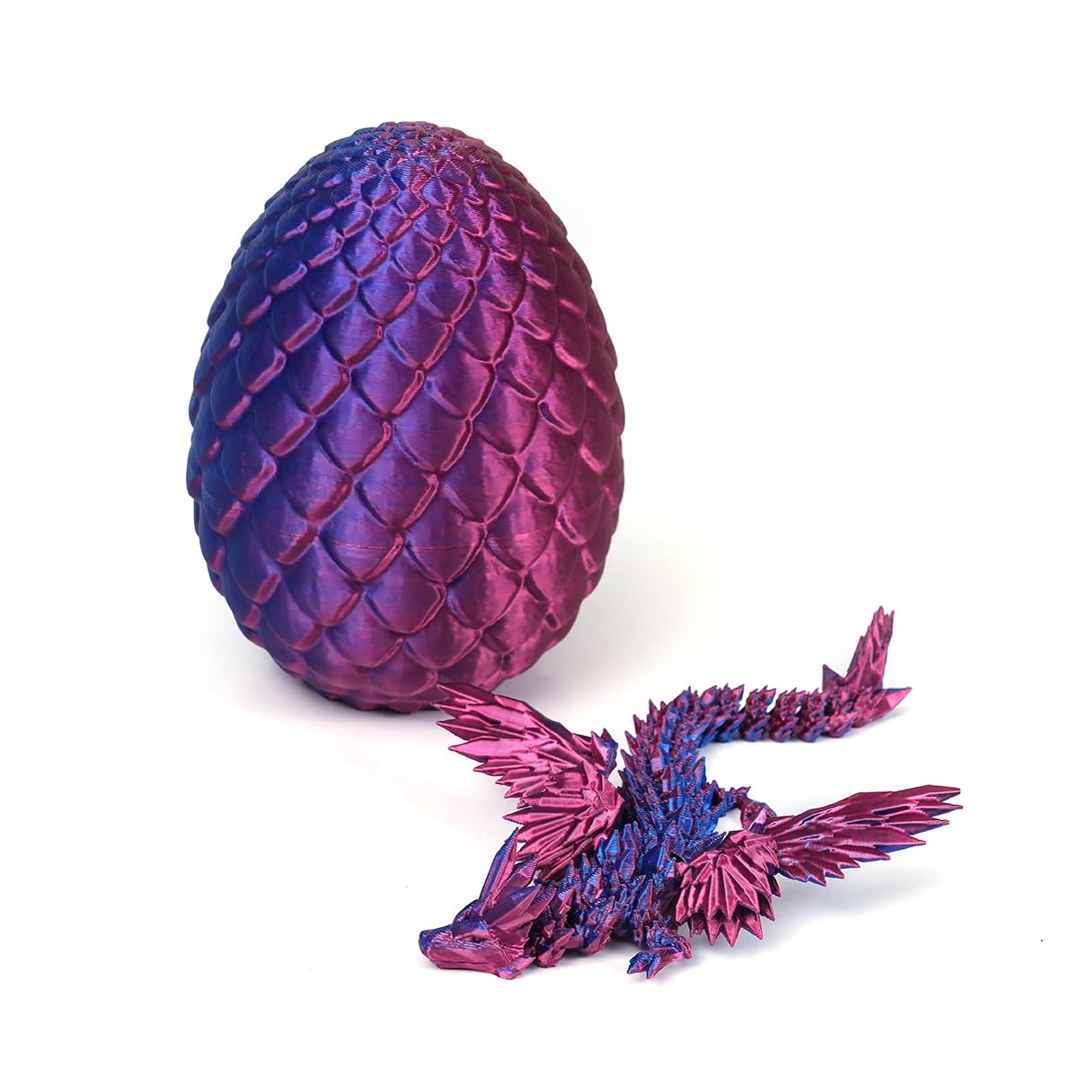 3D Printed Dragon with Wings in Egg, Easter Basket Stuffers, Crystal Dragon Surprise in Eggs, Articulated Dragon, Dragon Fidget Toy, Home Office Decor