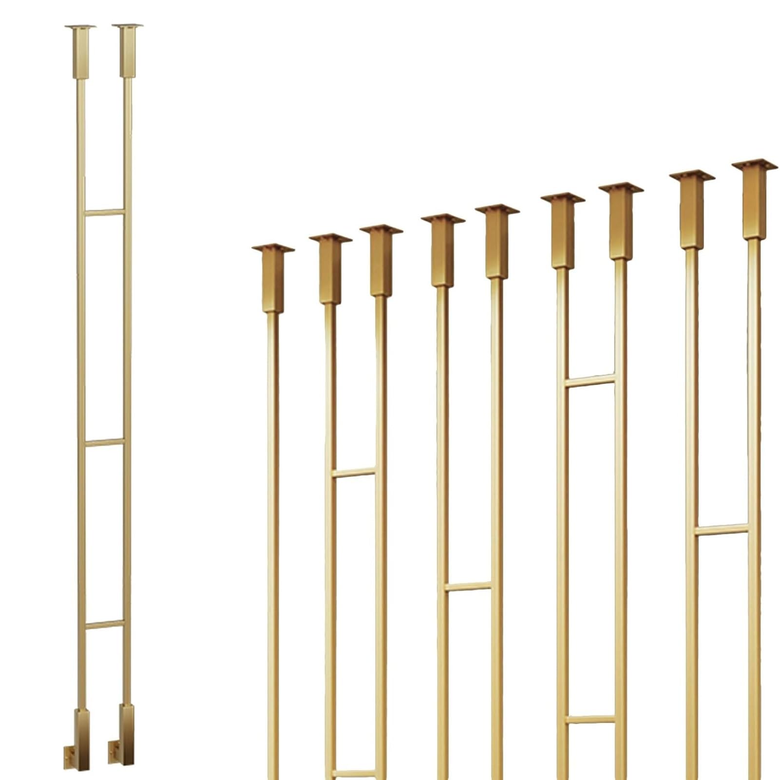 Rampe d'escalier 155 cm de hauteur en fer forgé rigide robuste