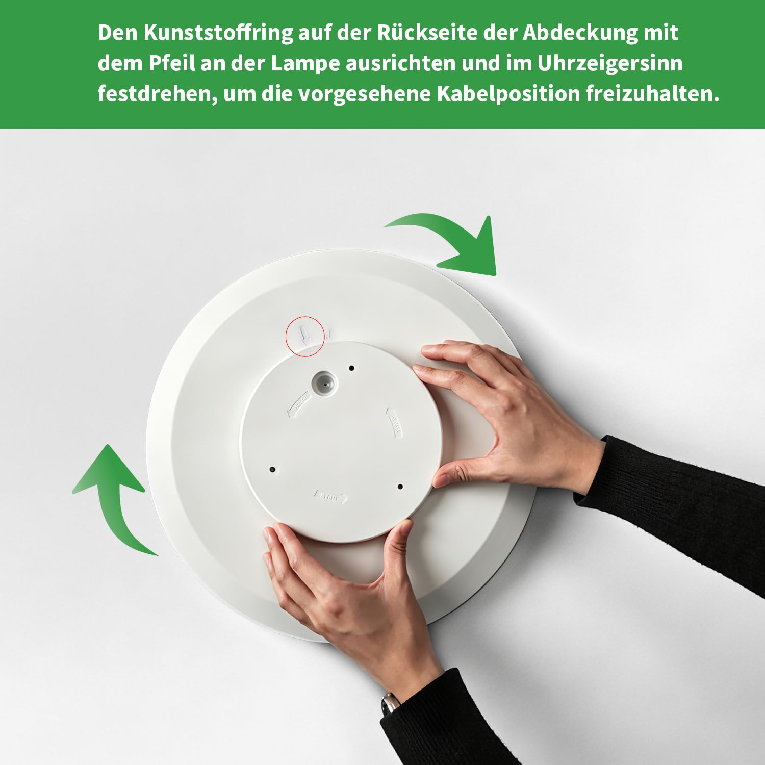 LED Deckenleuchte Φ35cm, IP54 Wasserfest, 195 lm/W 4450LM 24W 4000K Neutralweiß, Rahmenloses Design für Küche, Badezimmer, Wohnzimmer, Flur, Keller und Balkon (mit Energieklasse-B Lichtquelle)