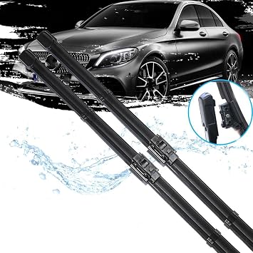Car Wiper Blades,For Mercedes-Benz C-Class W205 C180 C200 C220 C250 C300 2015 2016 2017 2018 2019 2020 Windscreen Windshield Wipers Car Accessories 22