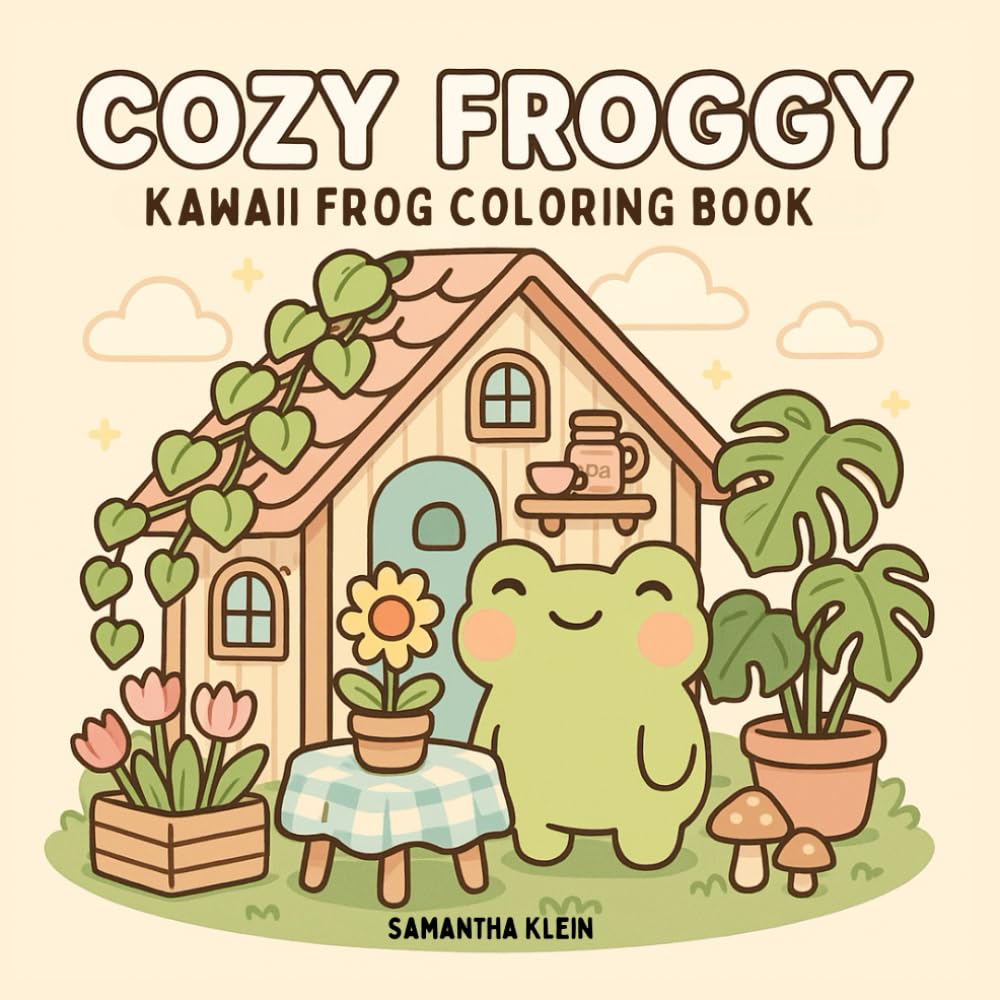 Cozy Froggy: Kawaii Frog Coloring Book